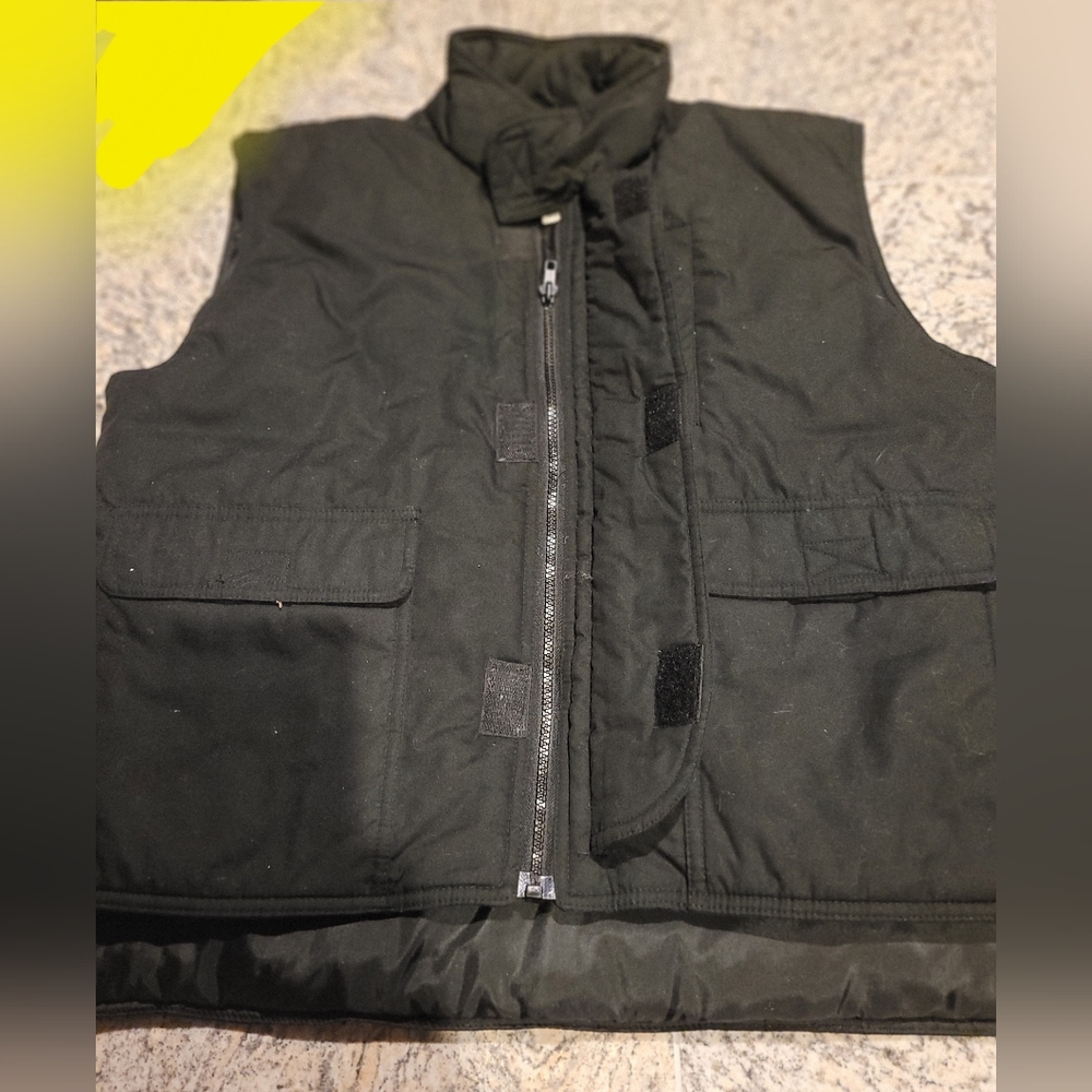 St John's Bay Black Puffer Vest, NEW